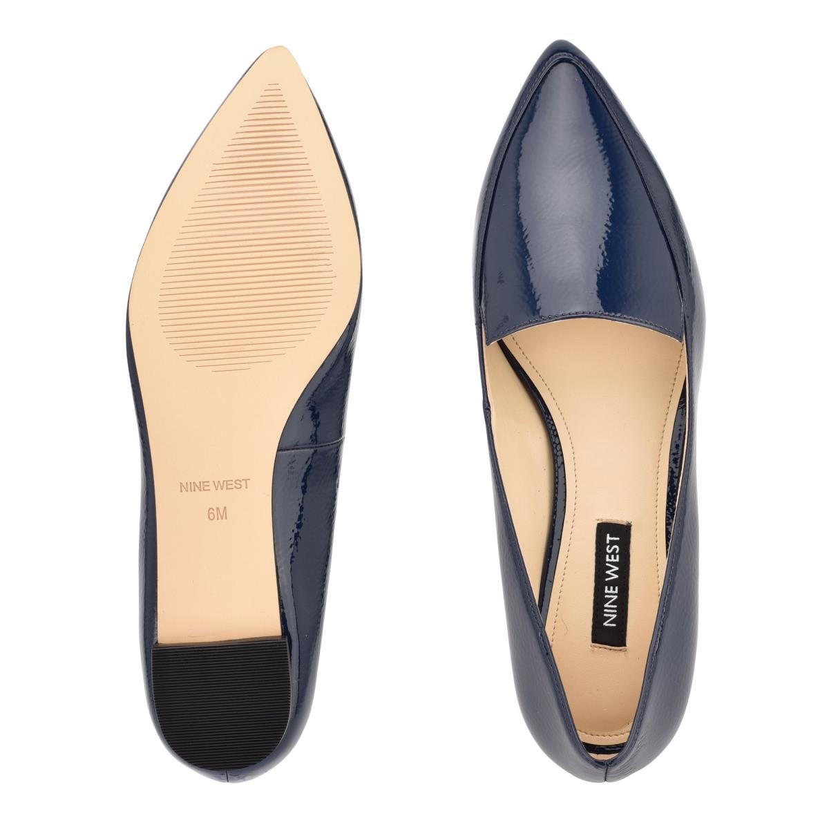 Nine West Abay Smoking Flats Blauw | 6582DSOJX