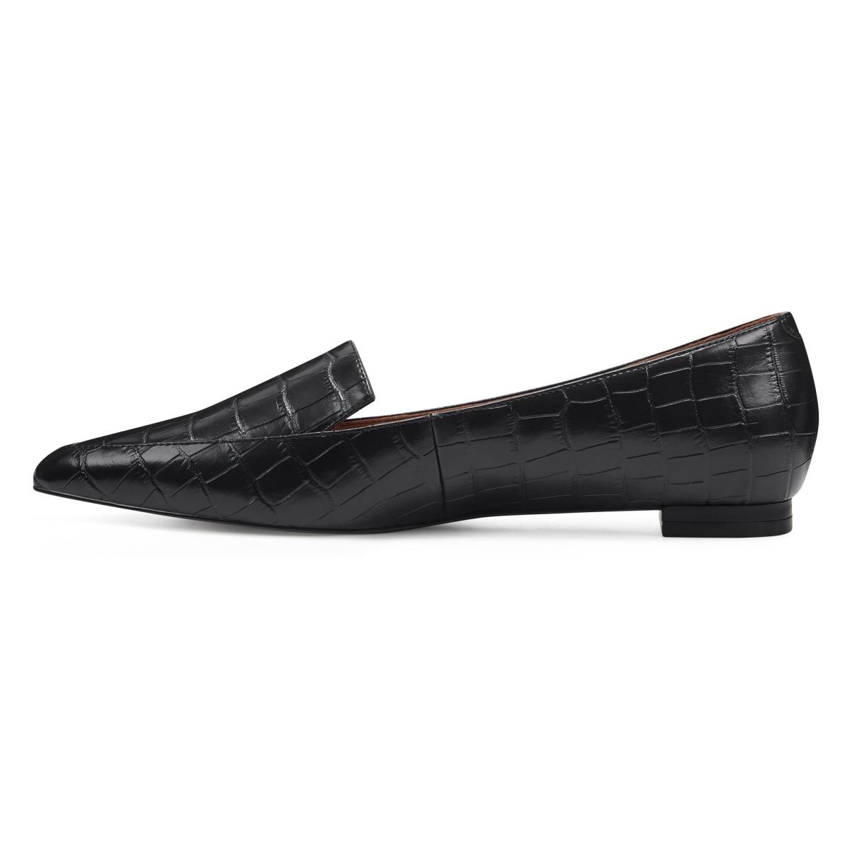 Nine West Abay Smoking Flats Zwart | 4803IYZND