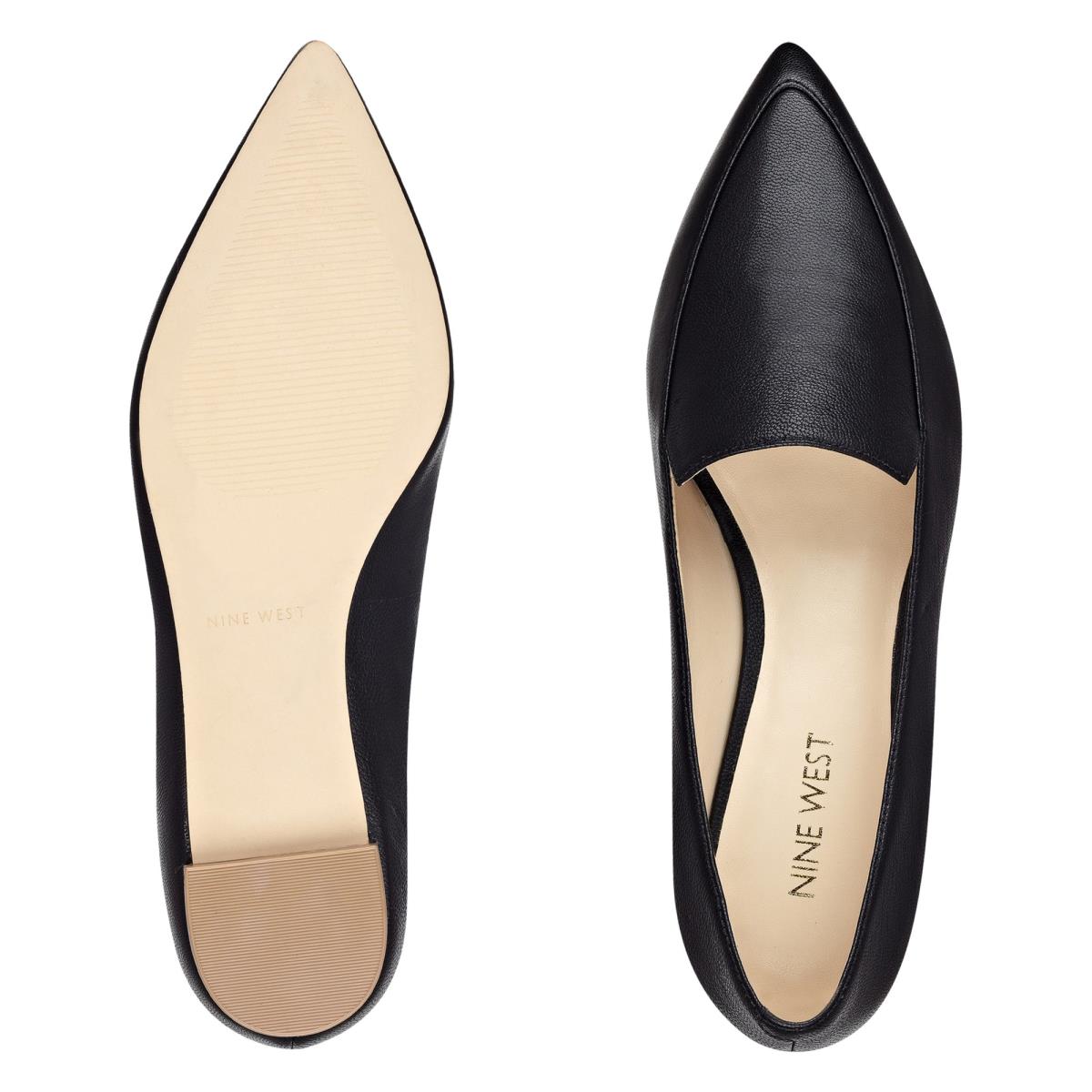 Nine West Abay Smoking Flats Zwart | 6981JWCZK