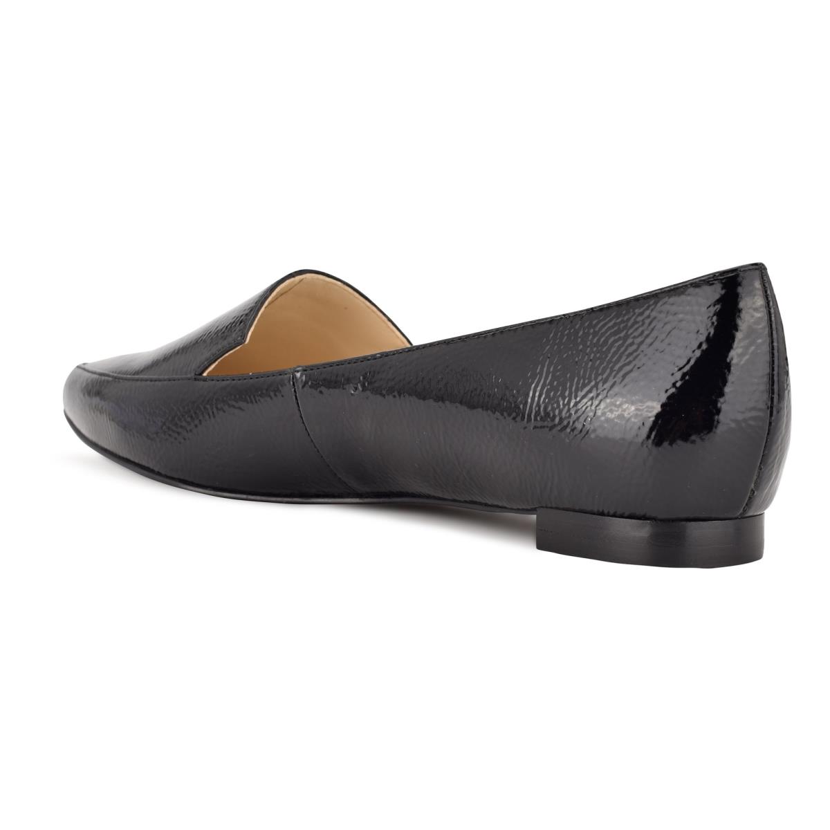 Nine West Abay Smoking Flats Zwart | 8214YMQFH