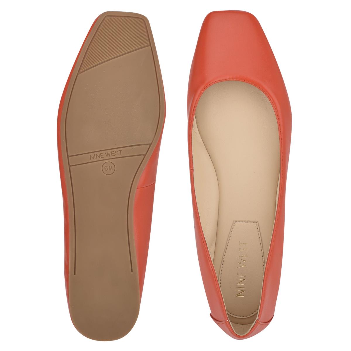 Nine West Alena Square-Neus Ballerina Oranje | 0963FEUOD