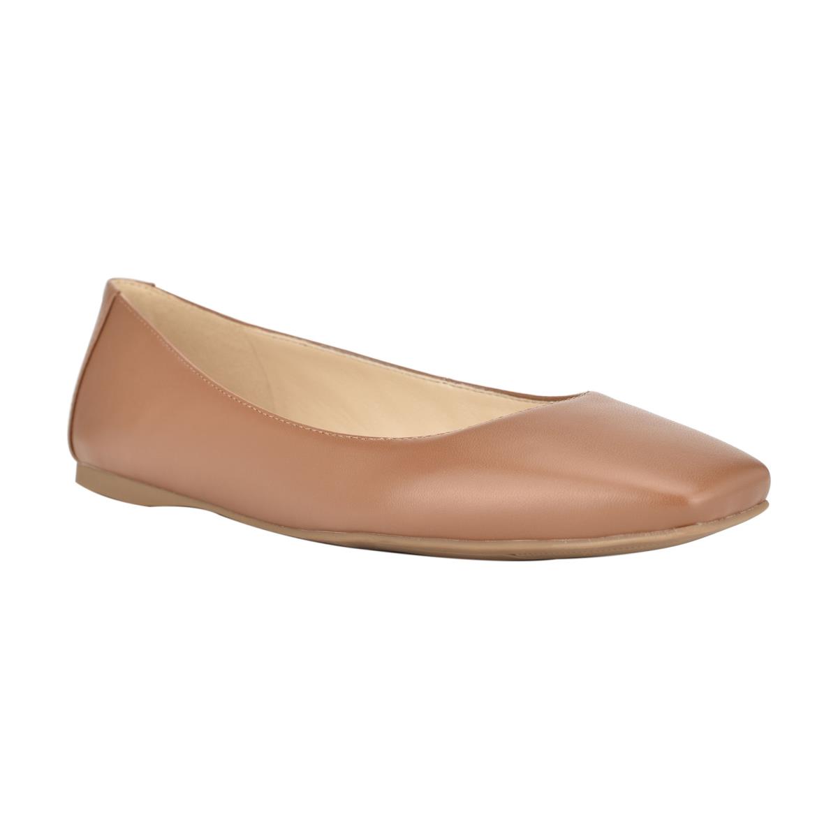 Nine West Alena Square-Neus Ballerina Skin Color | 3614IHENY