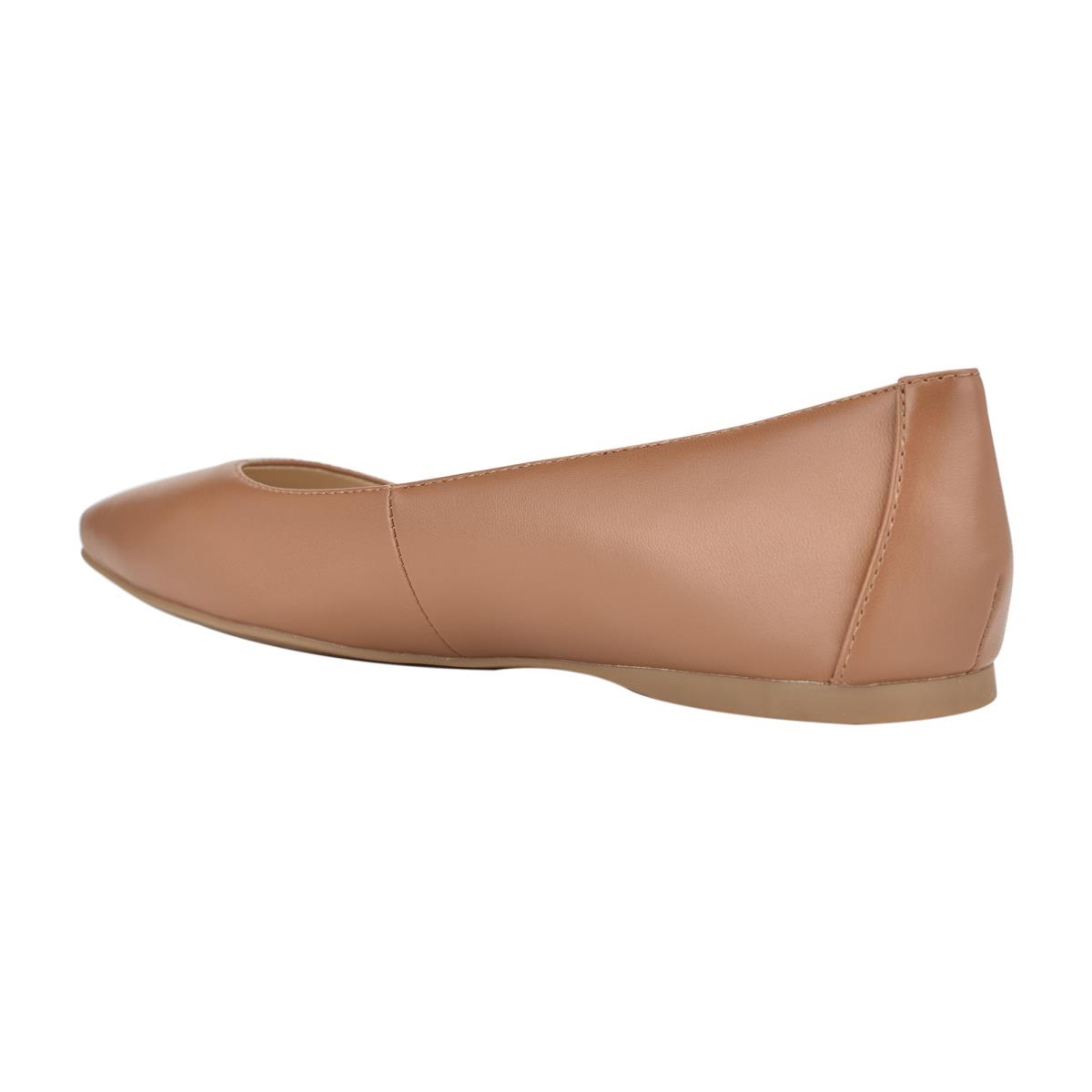 Nine West Alena Square-Neus Ballerina Skin Color | 3614IHENY