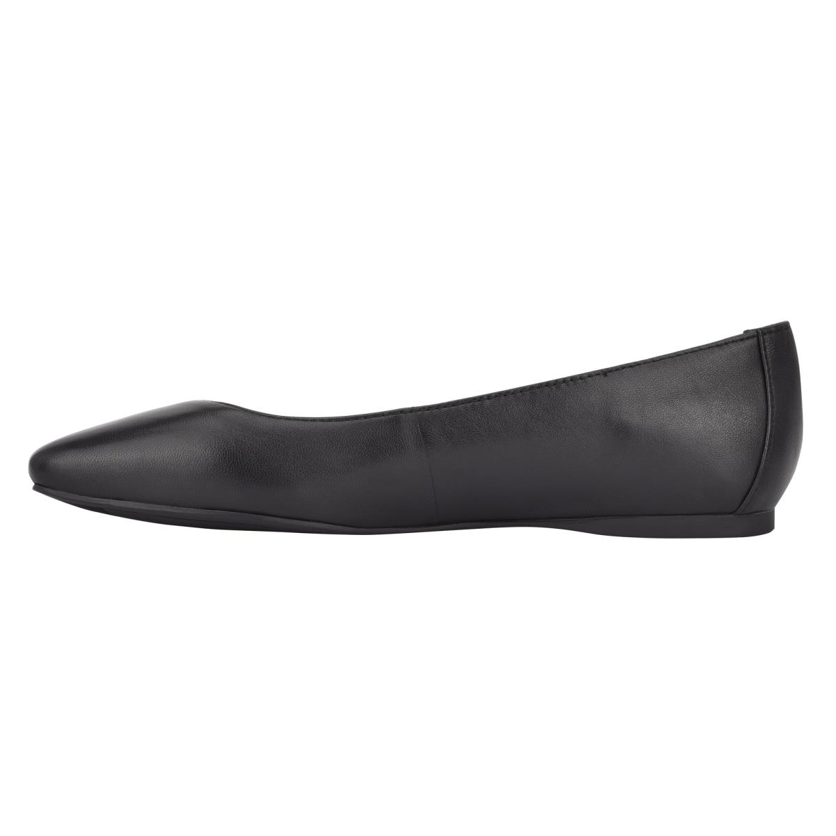 Nine West Alena Square-Neus Flats Zwart | 3049YOENW