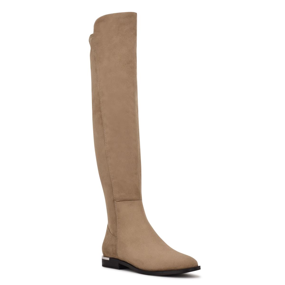 Nine West Allair Brede Calf Over the Knee Laarzen Bruin | 5231WEUYK