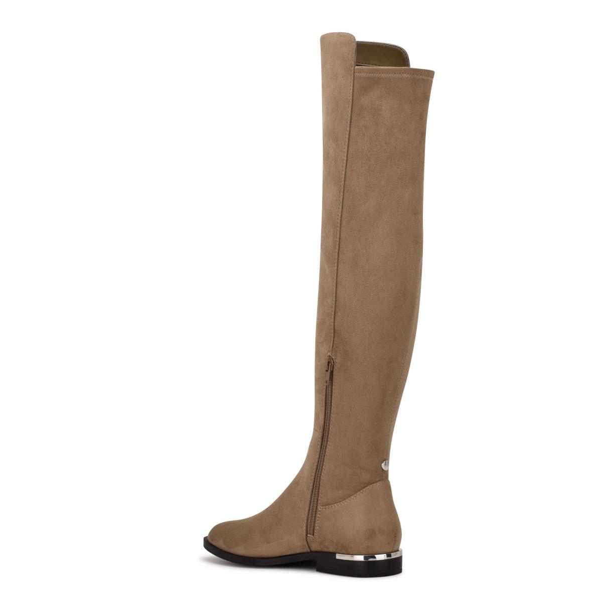 Nine West Allair Brede Calf Over the Knee Laarzen Bruin | 5231WEUYK