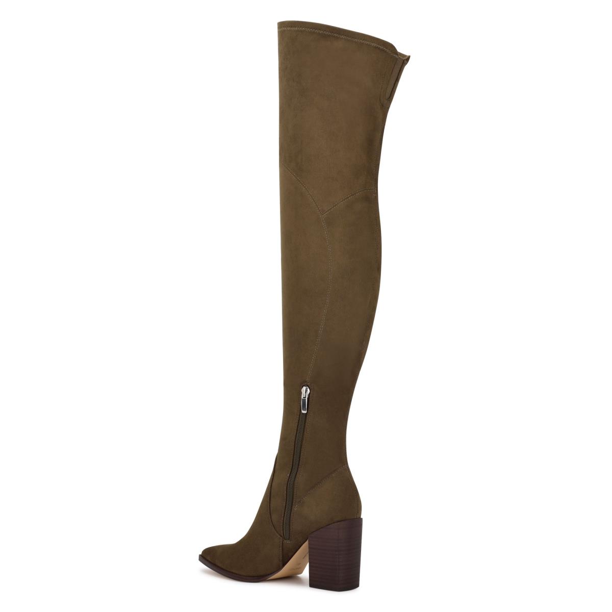 Nine West Barret Over The Knee Hakken Laarzen Lichtbruin | 1603XOMTF