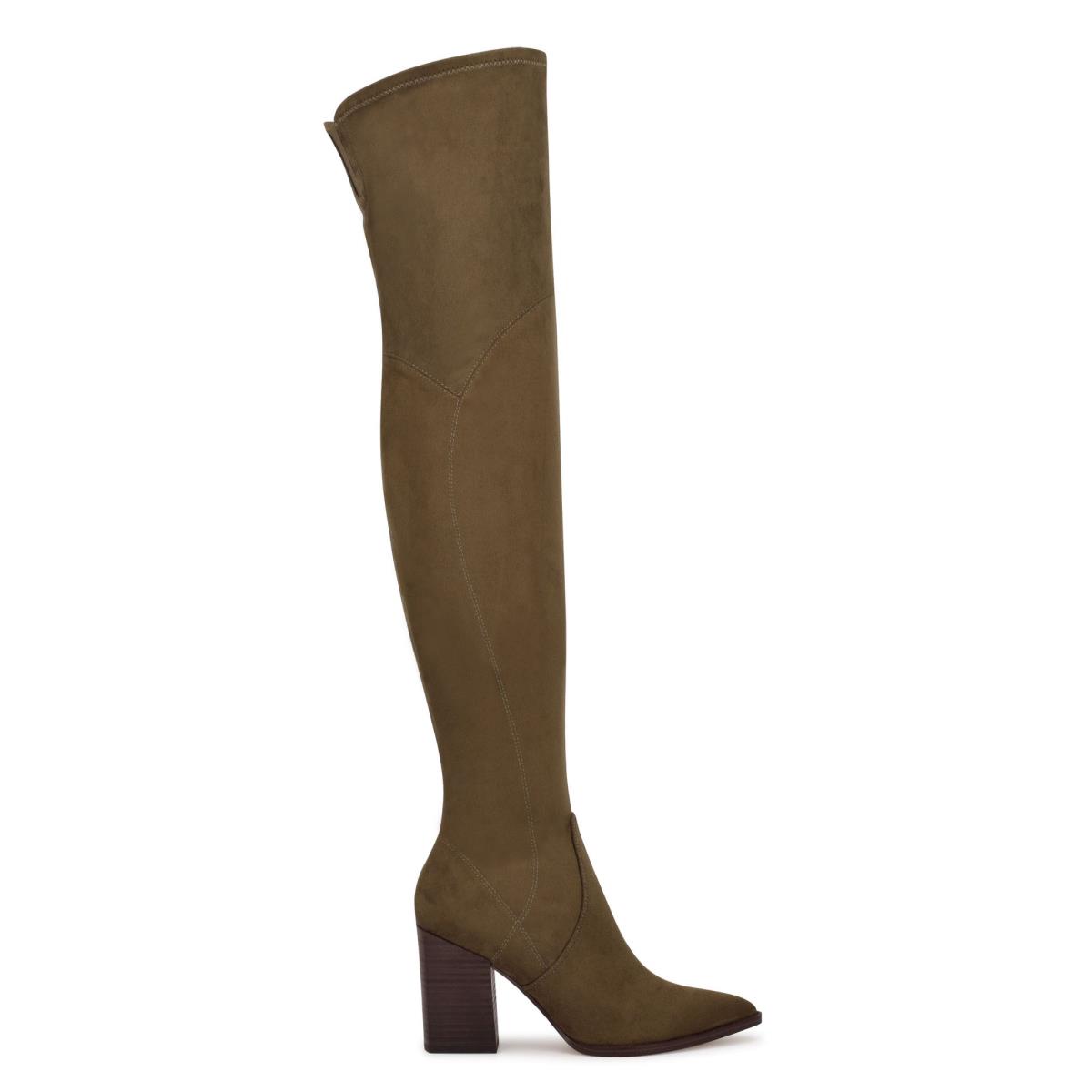 Nine West Barret Over The Knee Hakken Laarzen Lichtbruin | 1603XOMTF