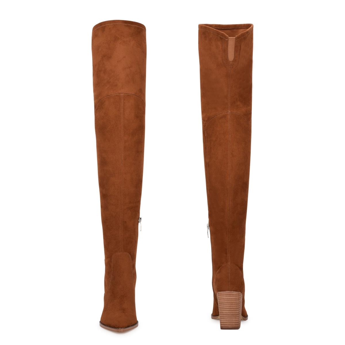 Nine West Barret Over The Knee Hakken Laarzen Bruin | 5930TUQIB