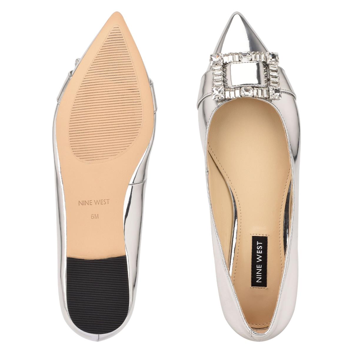 Nine West Behold Jurken Ballerina Zilver | 7463GPEVL