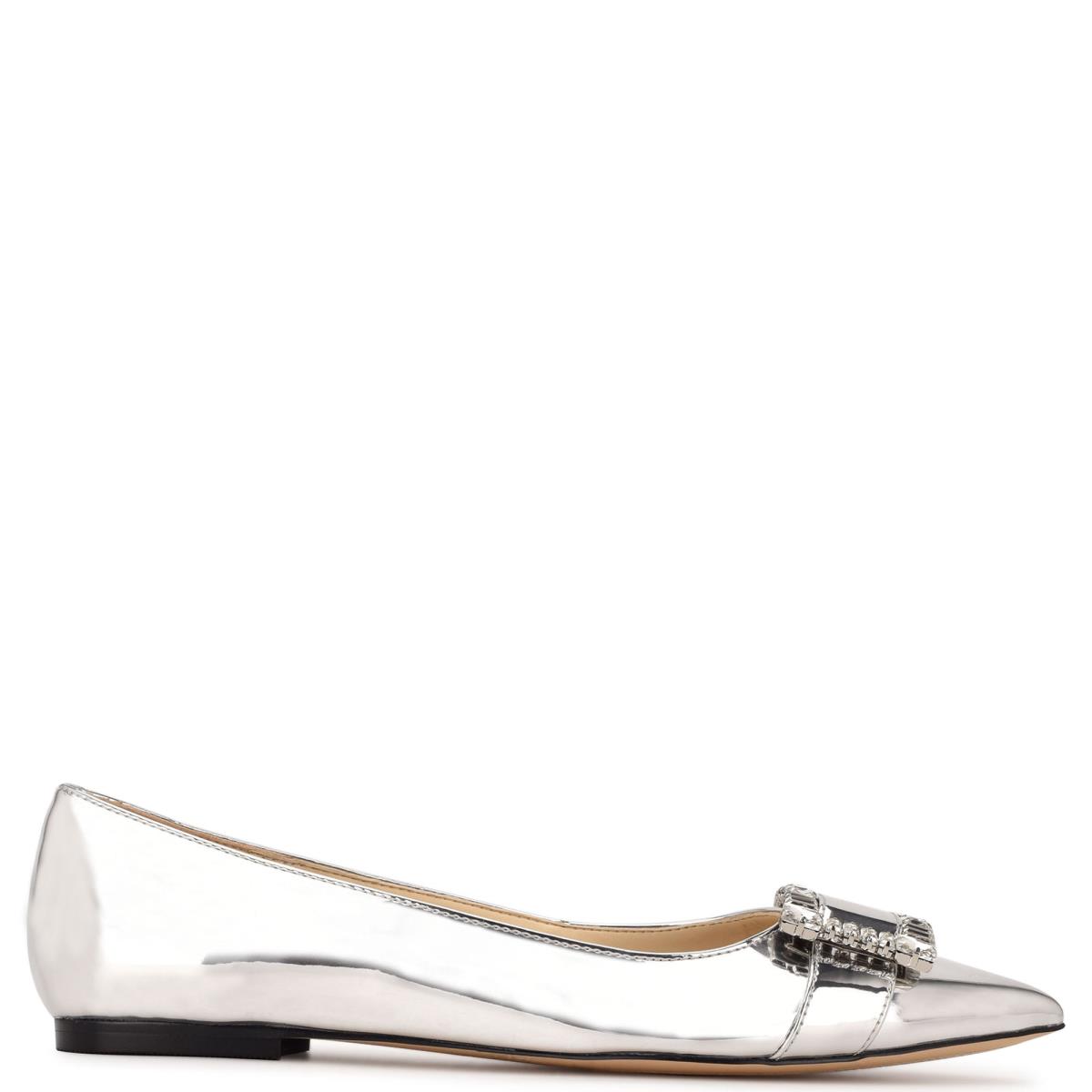 Nine West Behold Jurken Ballerina Zilver | 7463GPEVL