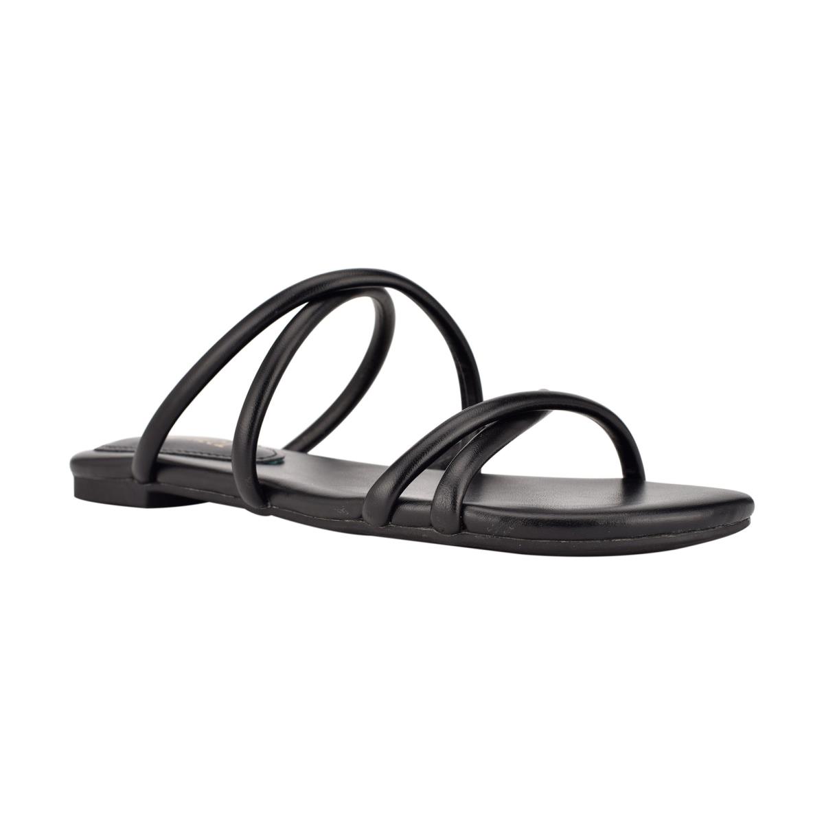 Nine West Beva Platte Schuifsandalen Zwart | 9345LYFMO