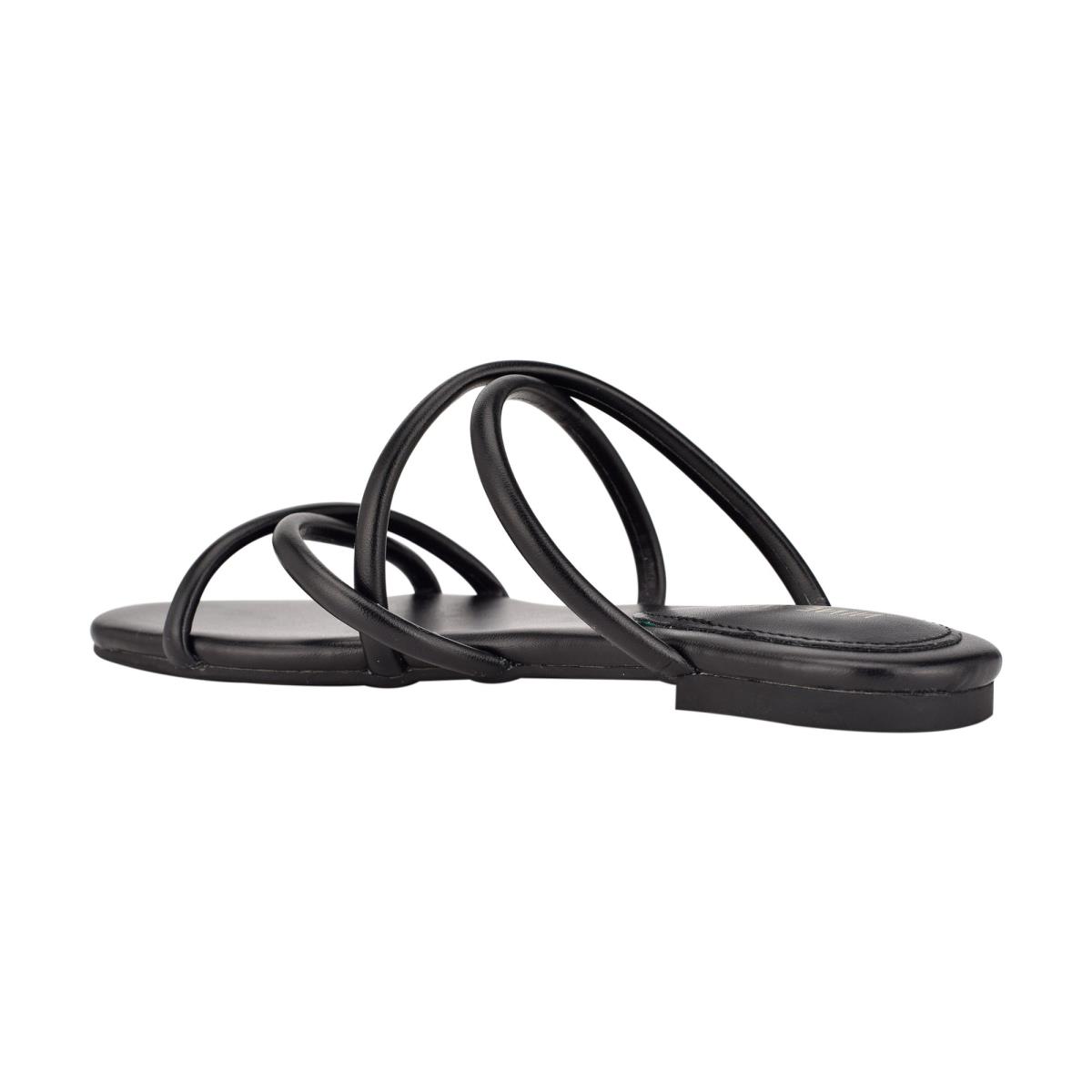 Nine West Beva Platte Schuifsandalen Zwart | 9345LYFMO