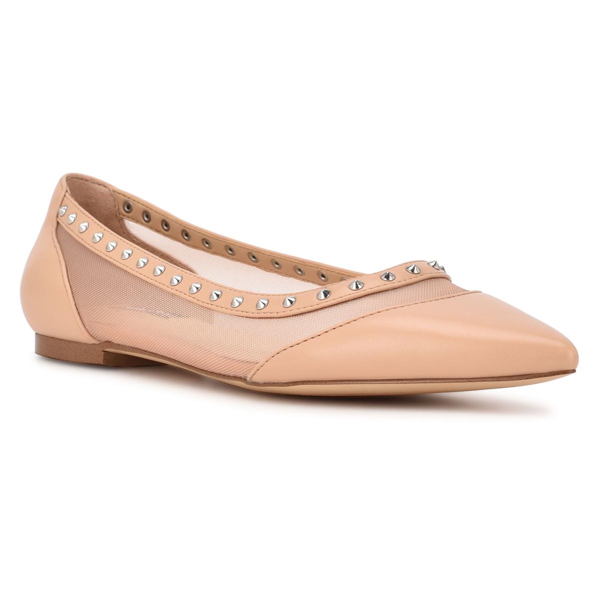 Nine West Bizzie Pointy Neus Ballerina Roze | 4615DLQEF