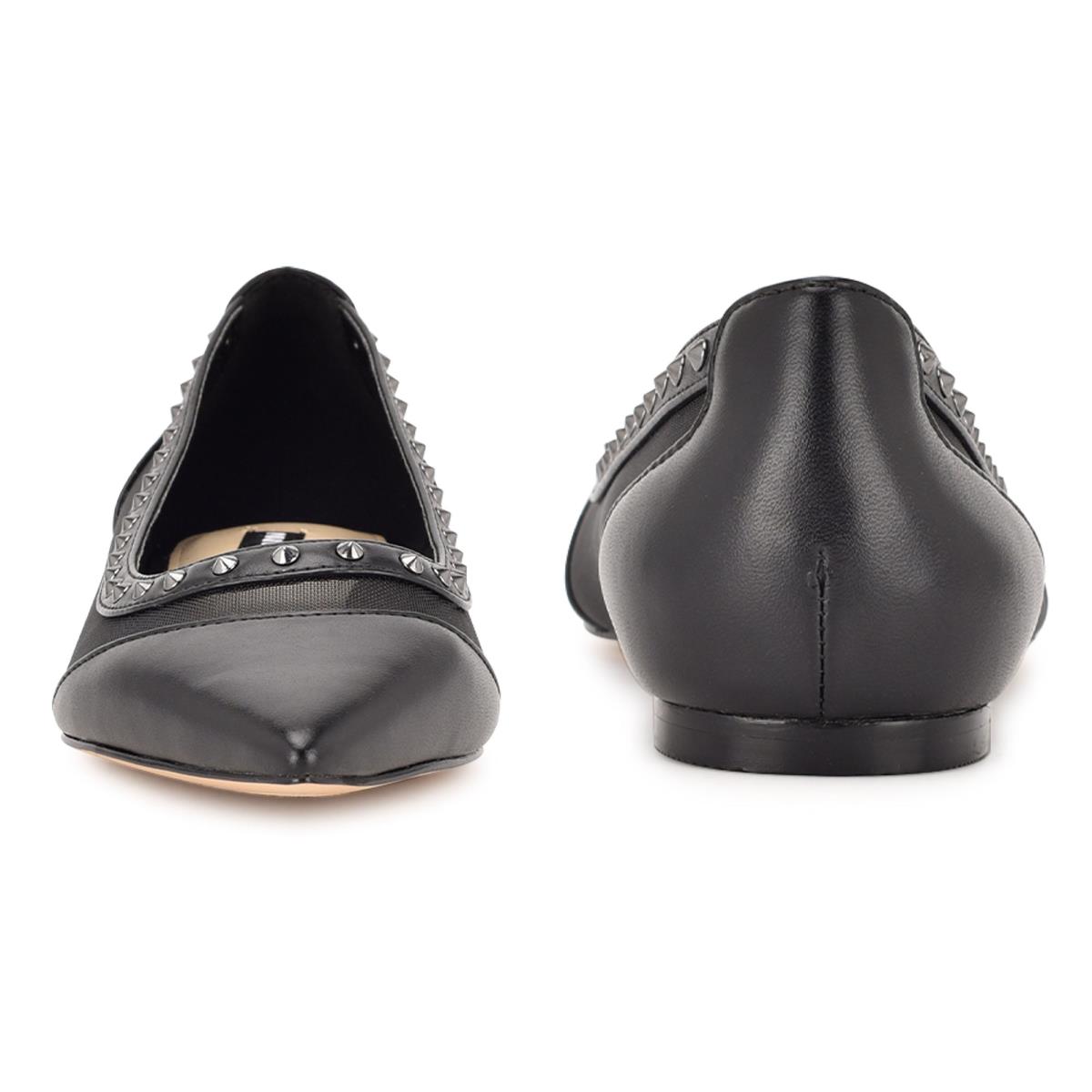 Nine West Bizzie Pointy Neus Ballerina Zwart | 6204CJLNB