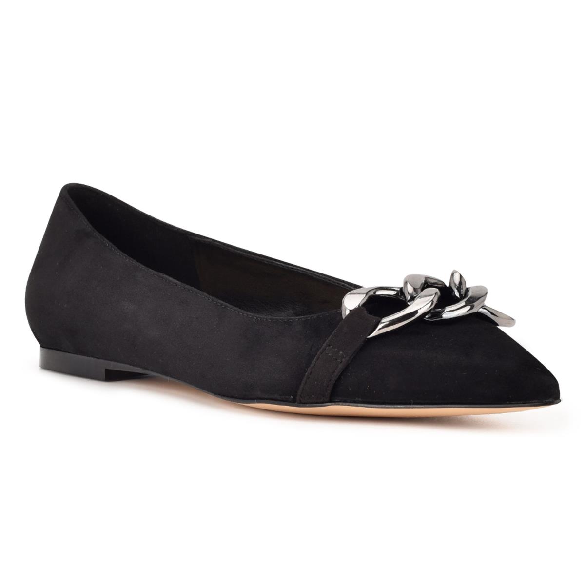 Nine West Brinks Pointy Neus Ballerina Zwart | 2483WIRMD