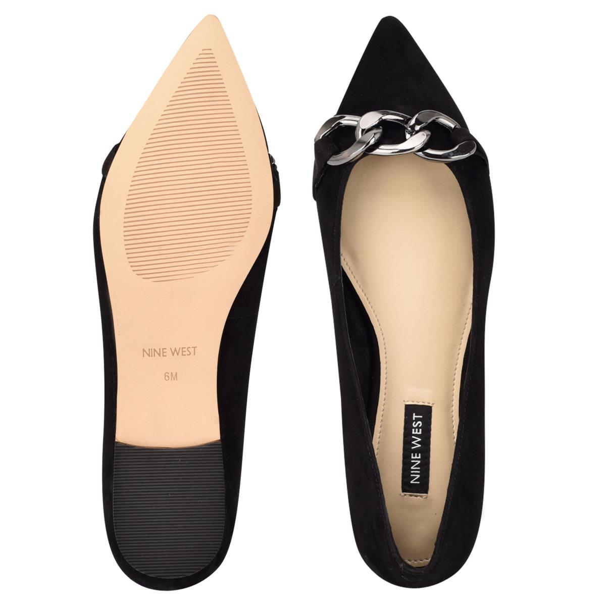 Nine West Brinks Pointy Neus Ballerina Zwart | 2483WIRMD