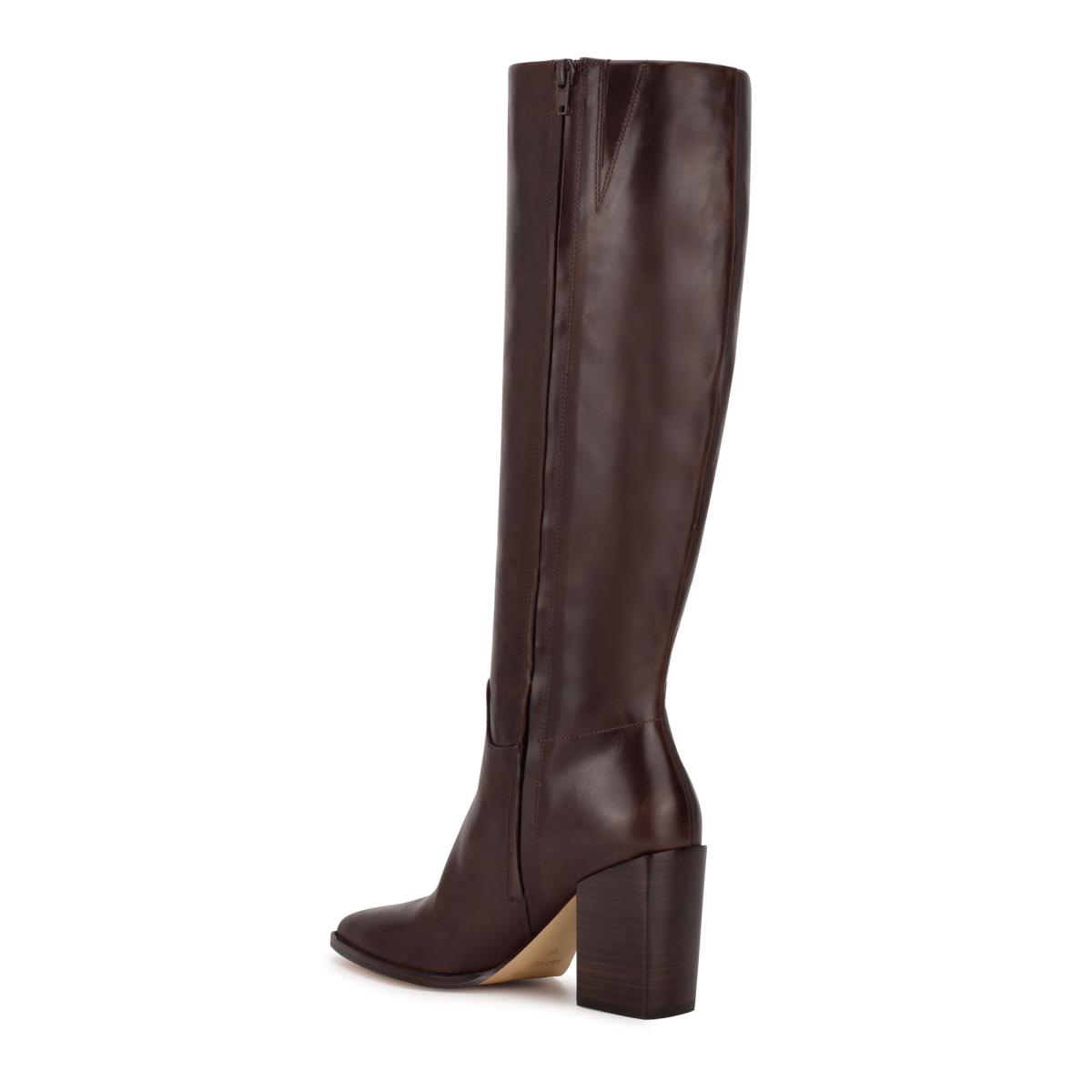 Nine West Brixe Hakken Laarzen Bruin | 3980NJORV