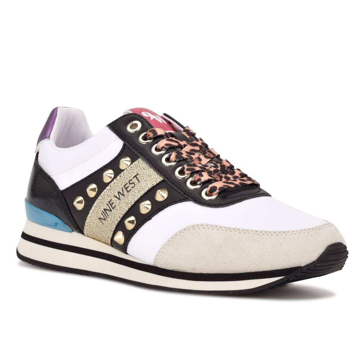 Nine West Bunnie Sneakers Sneakers Goud Wit Zwart | 9516OMSWD