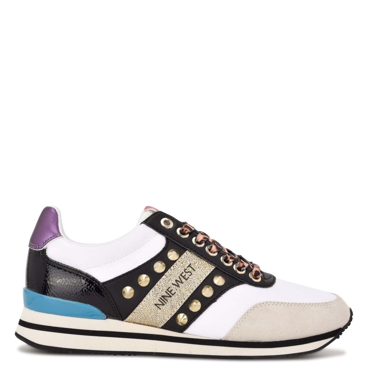 Nine West Bunnie Sneakers Sneakers Goud Wit Zwart | 9516OMSWD