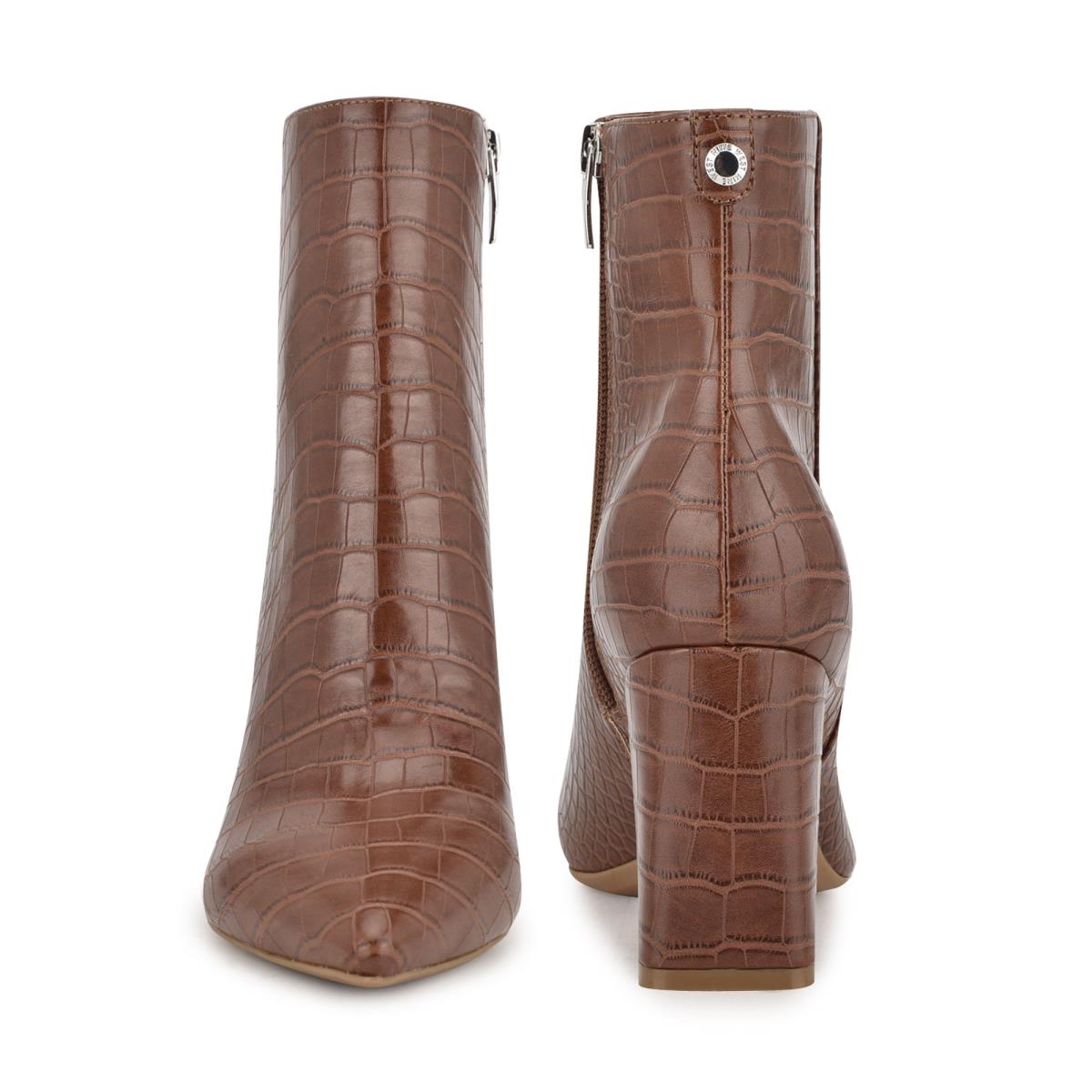 Nine West Cacey 9x9 Hak Laarzen Bruin | 7816LGDNY