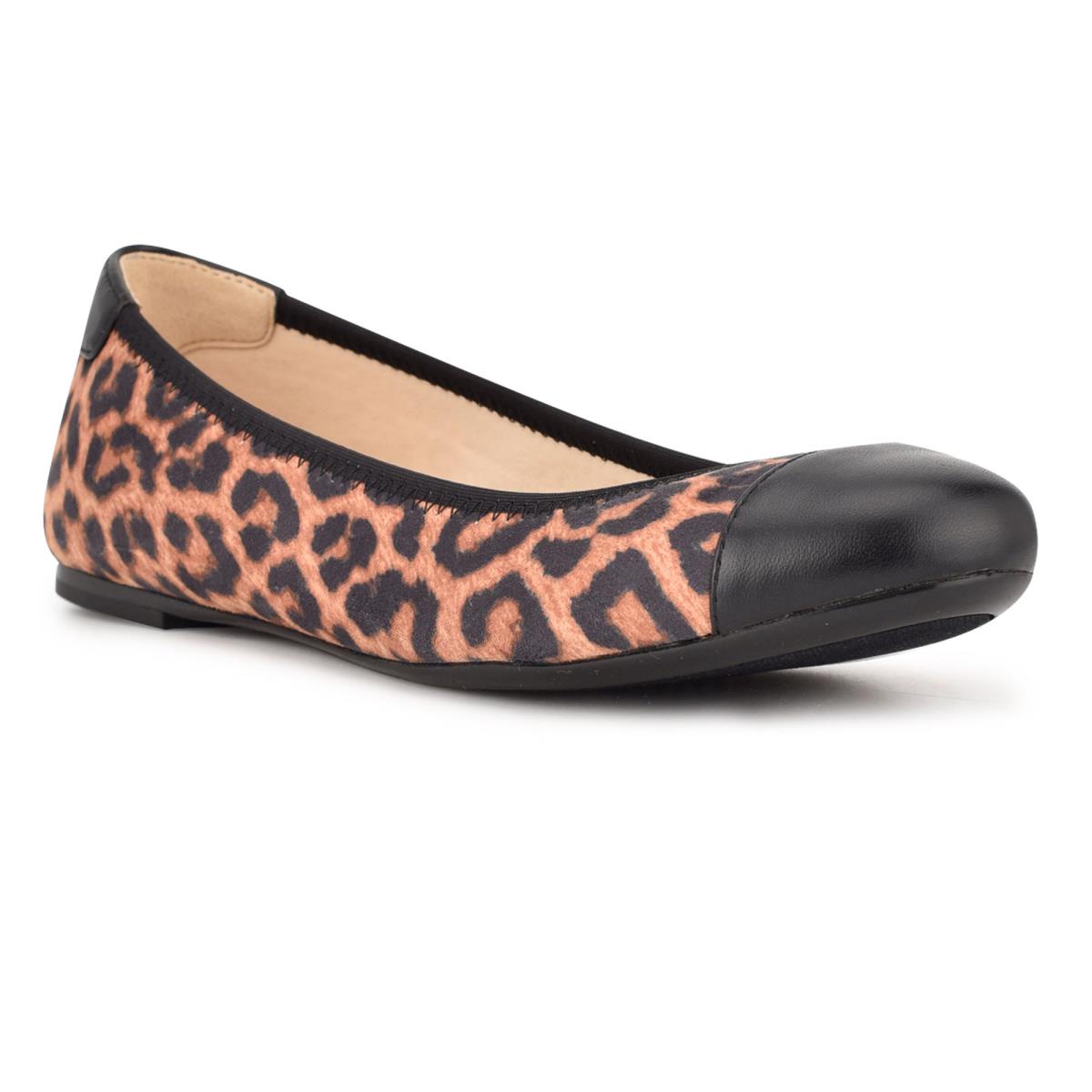 Nine West Capted Ballet Ballerina Leopard | 1946BXFGM