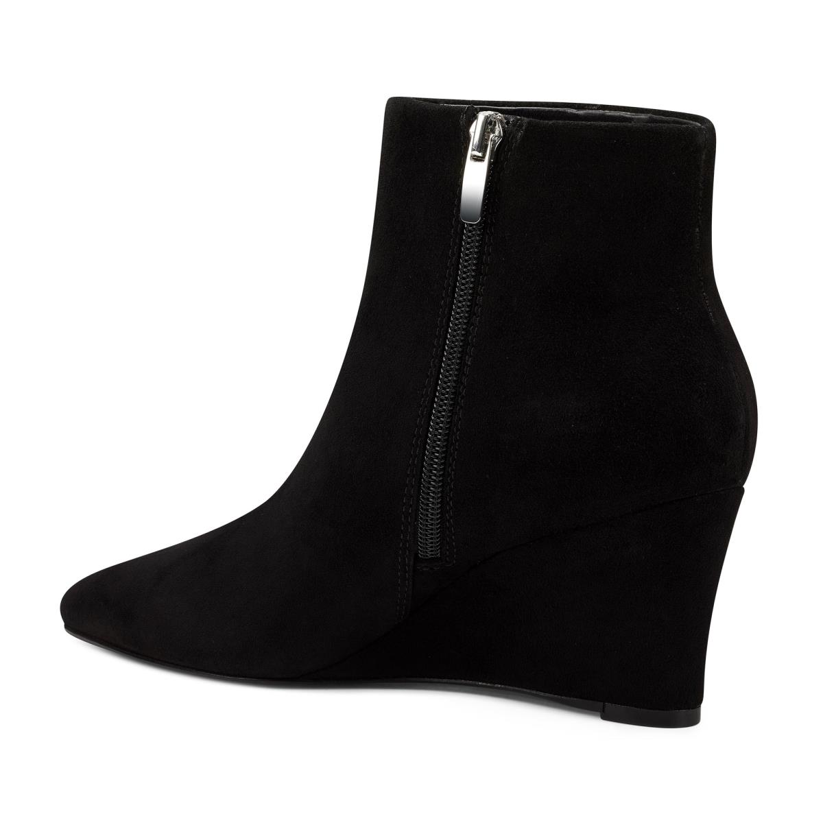 Nine West Carter Wedge Laarzen Zwart | 6283FWVER