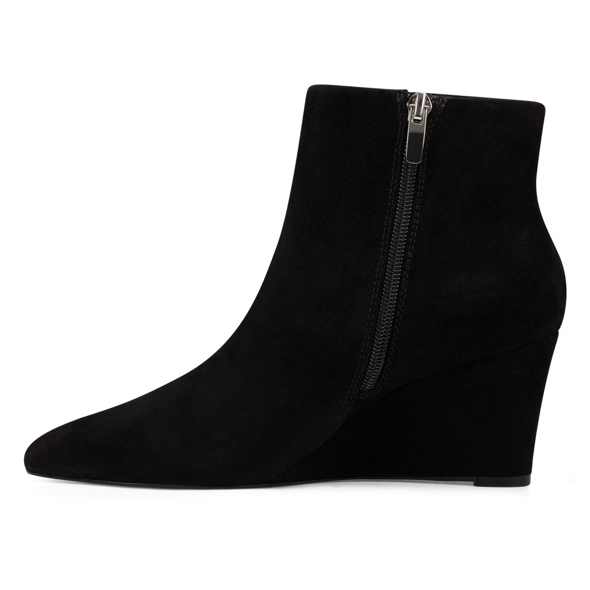 Nine West Carter Wedge Laarzen Zwart | 6283FWVER