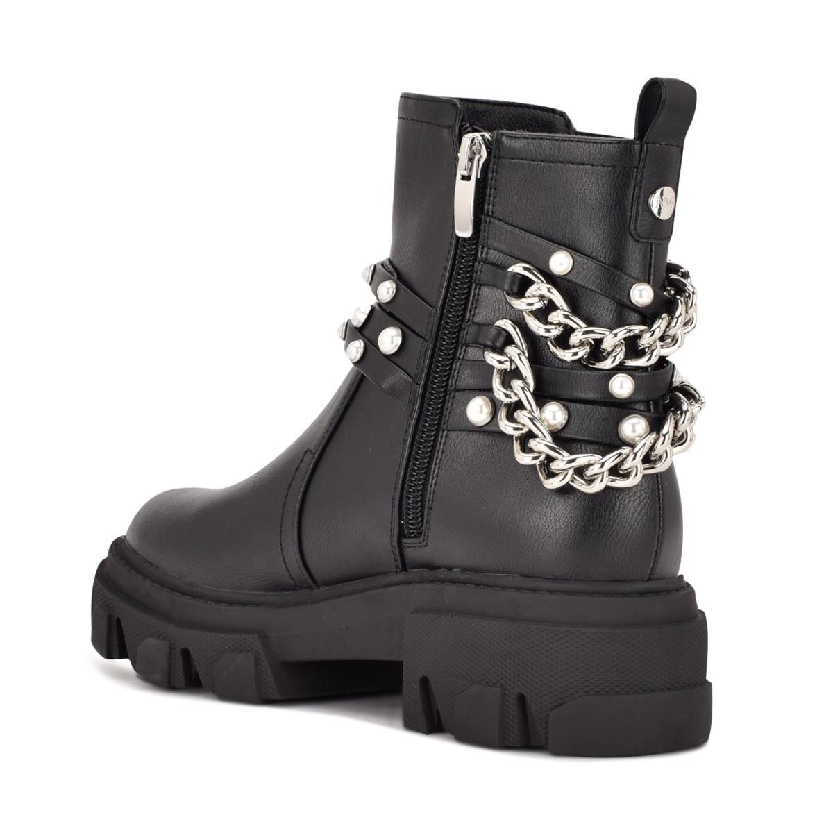 Nine West Cearlz Lug Sole Laarzen Zwart | 6317KUNAW