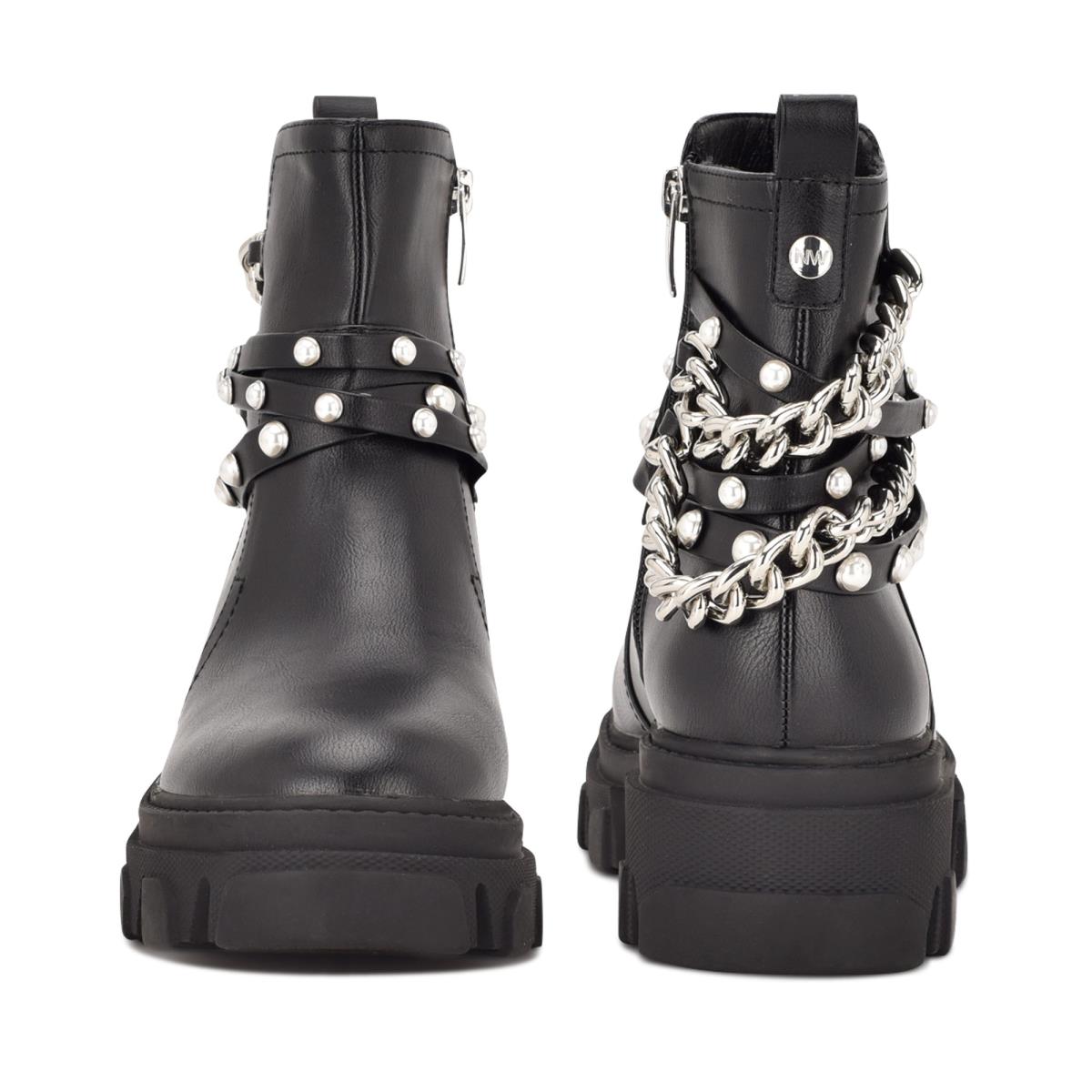 Nine West Cearlz Lug Sole Laarzen Zwart | 6317KUNAW