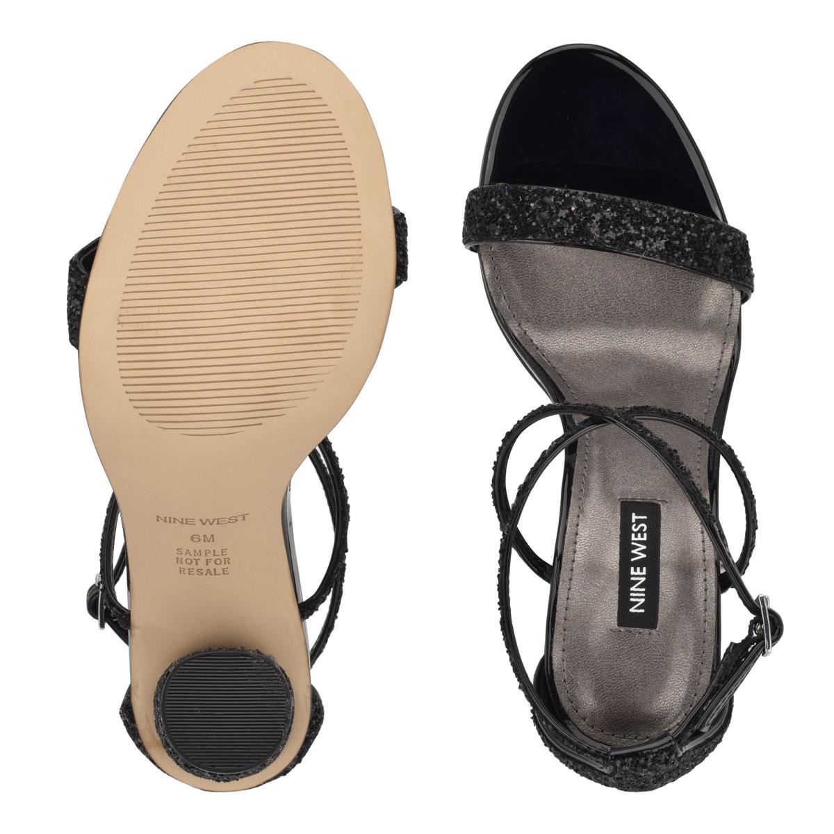 Nine West Celebra Hakken Sandalen Zwart | 1072CFVBY