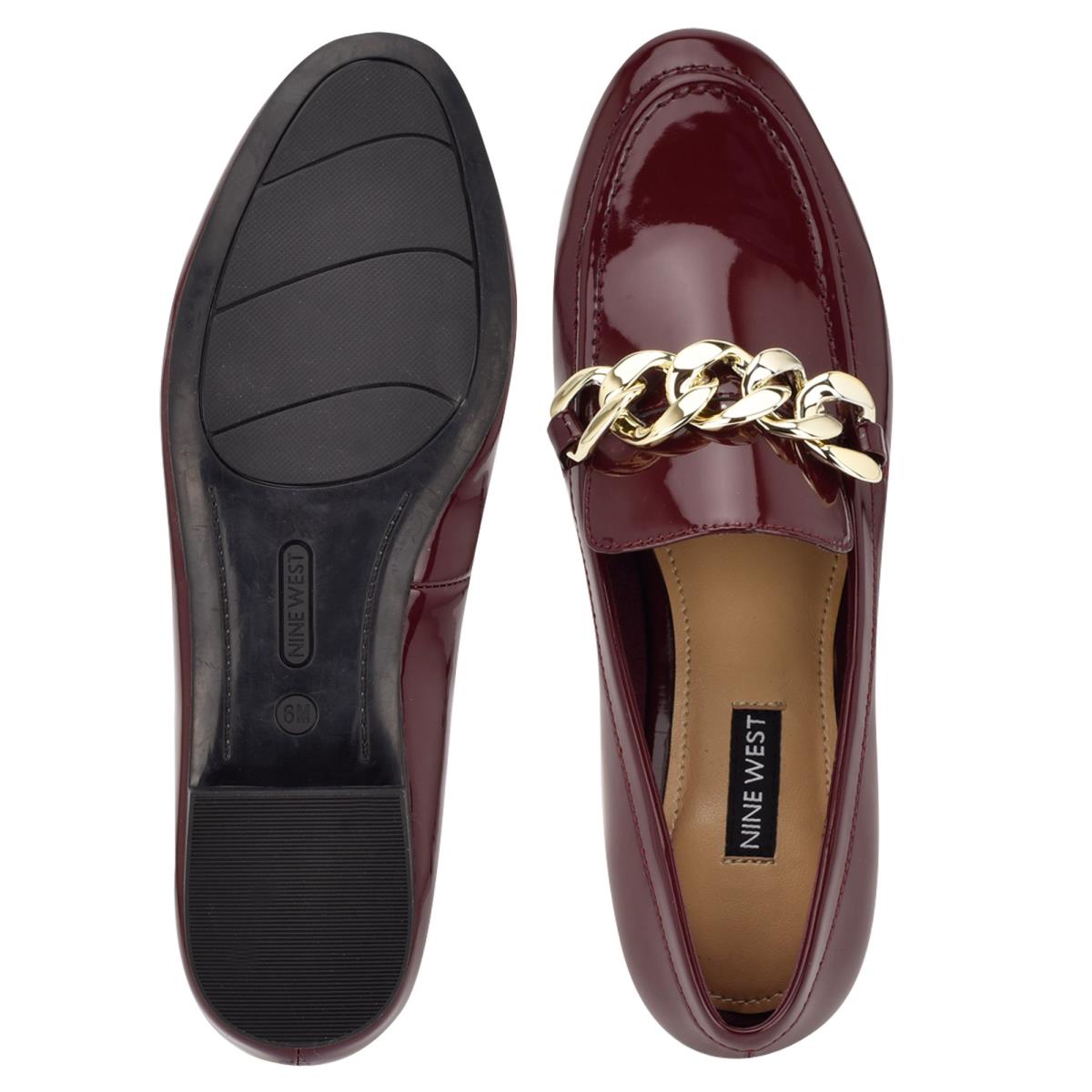 Nine West Chain Slip-On Loafers Rood | 8014QXPRT