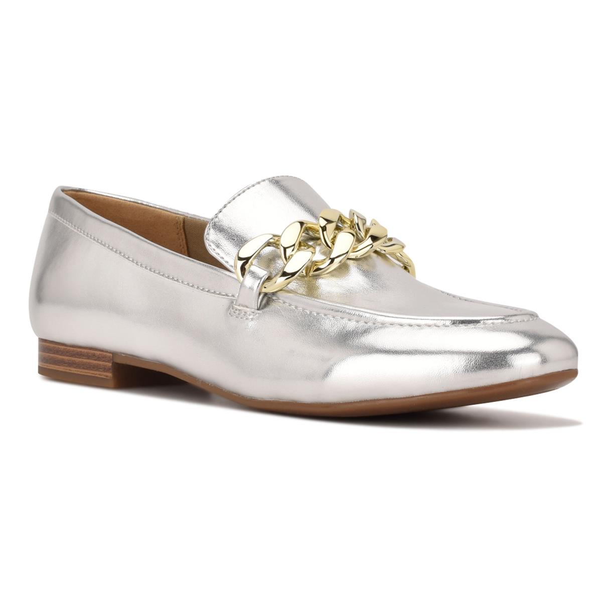 Nine West Chain Slip-On Loafers Zilver | 9714ZROMG