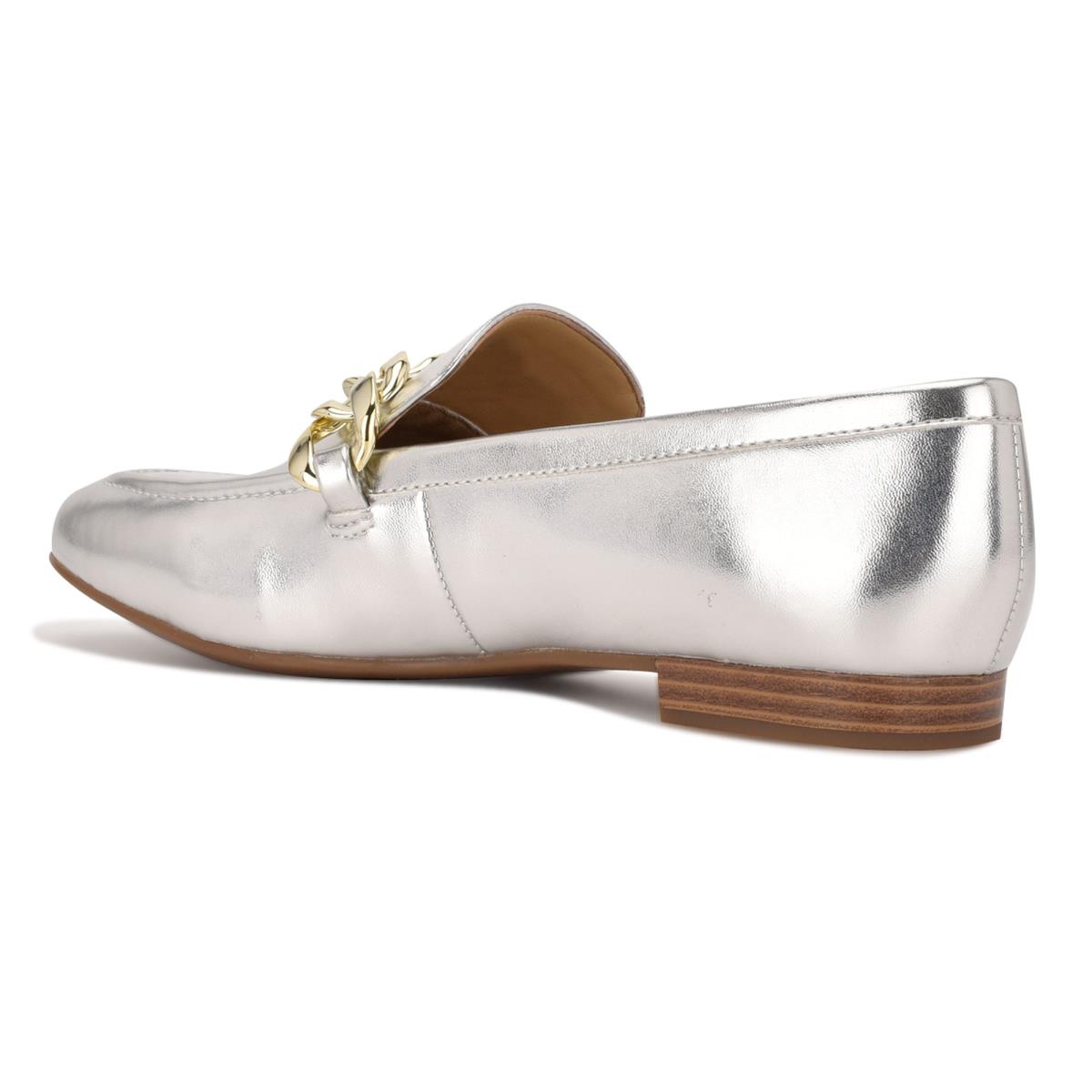 Nine West Chain Slip-On Loafers Zilver | 9714ZROMG