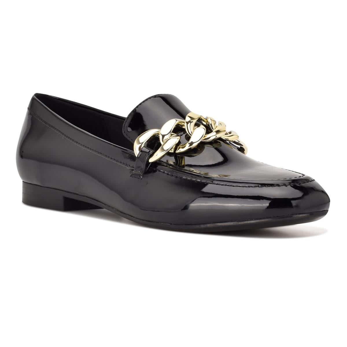 Nine West Chain Slip-On Loafers Zwart | 0384GMFLX