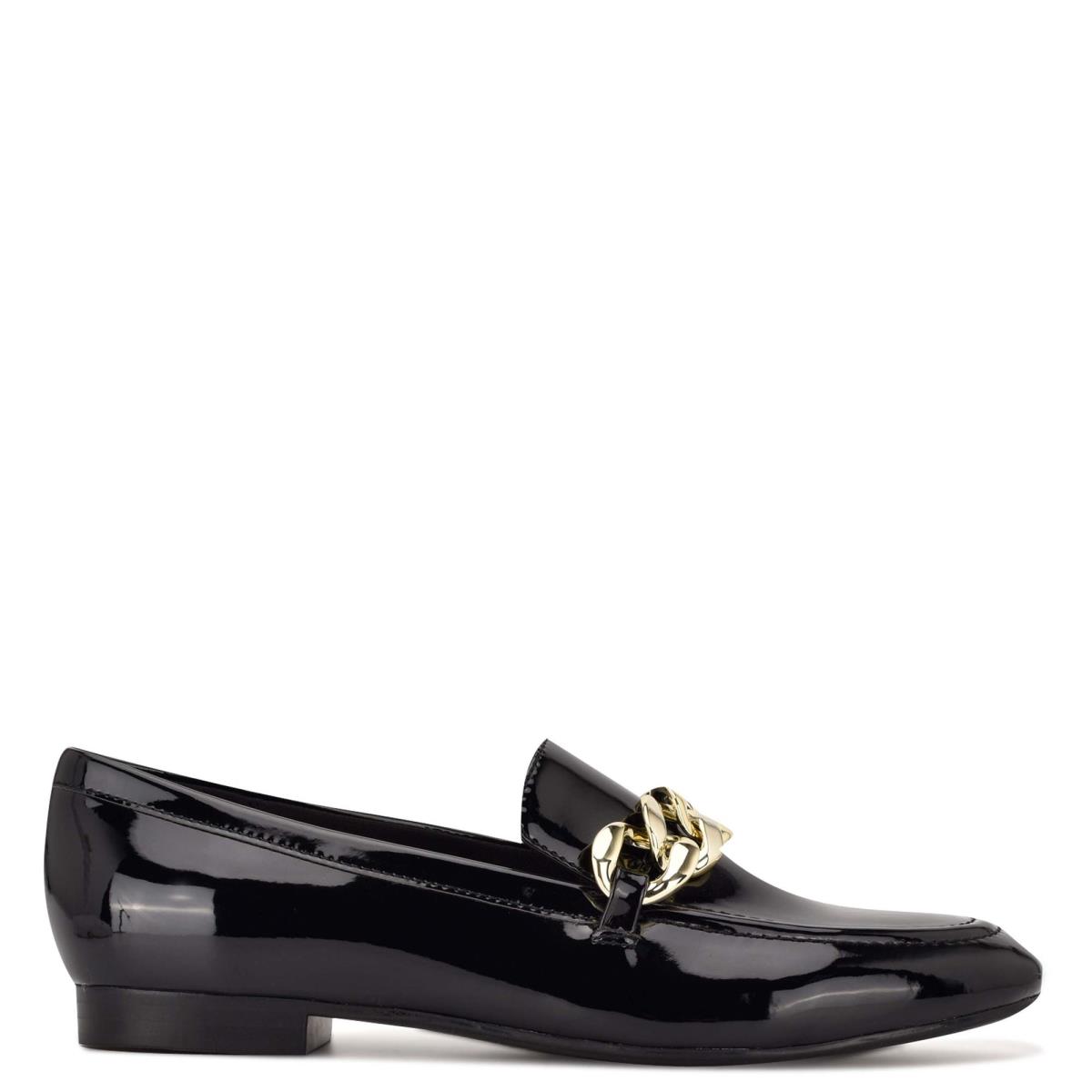 Nine West Chain Slip-On Loafers Zwart | 0384GMFLX