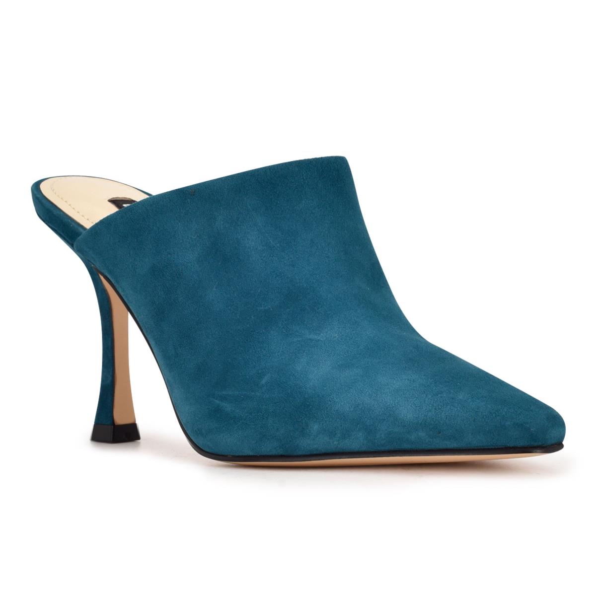 Nine West Ciao Heel Mules Turquoise | 8045RBSDC