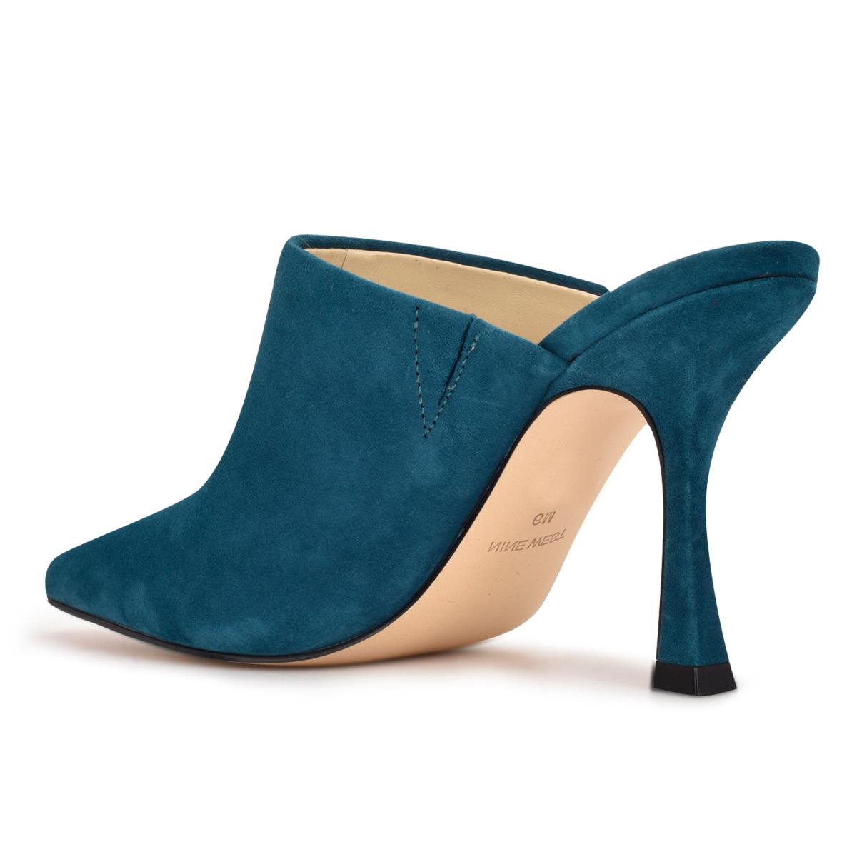 Nine West Ciao Heel Mules Turquoise | 8045RBSDC