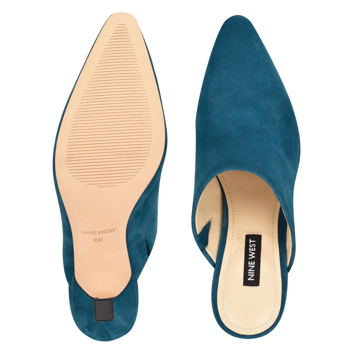 Nine West Ciao Heel Mules Turquoise | 8045RBSDC