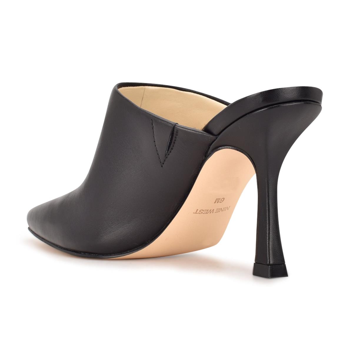 Nine West Ciao Heel Mules Zwart | 6914SOAYG