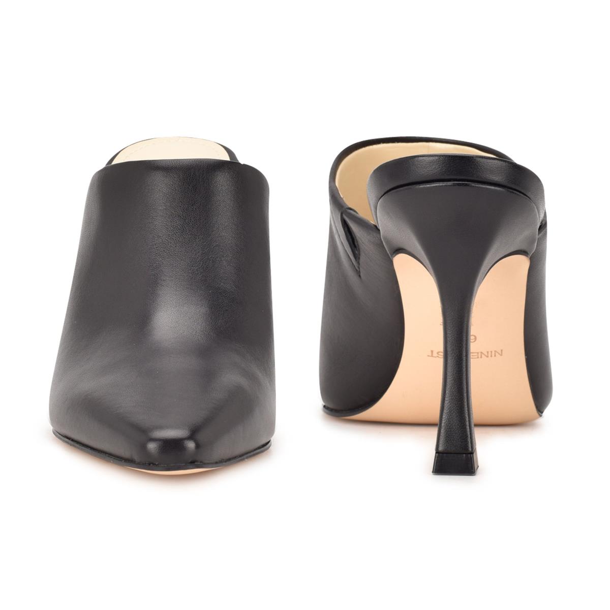 Nine West Ciao Heel Mules Zwart | 6914SOAYG