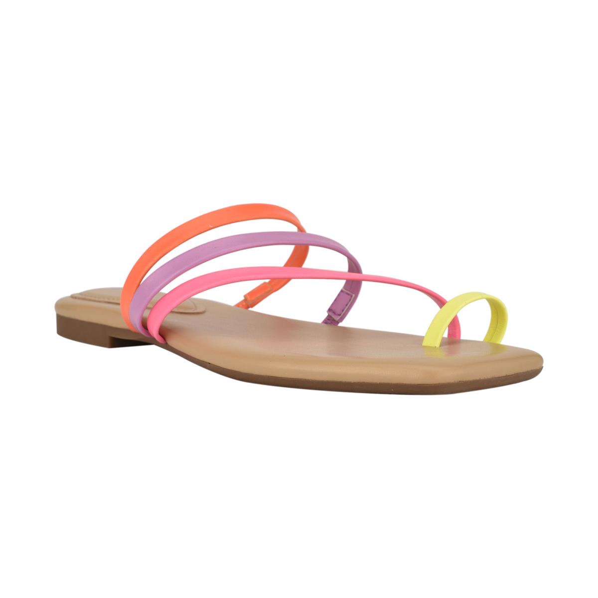 Nine West Darbie Platte Neus Ring Schuifsandalen Gekleurd | 1926DZQIP