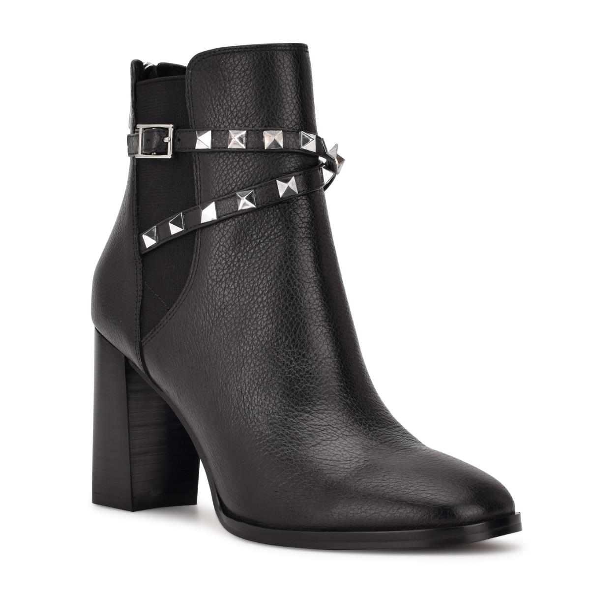 Nine West Donda Hak Laarzen Zwart | 7163GWJYX