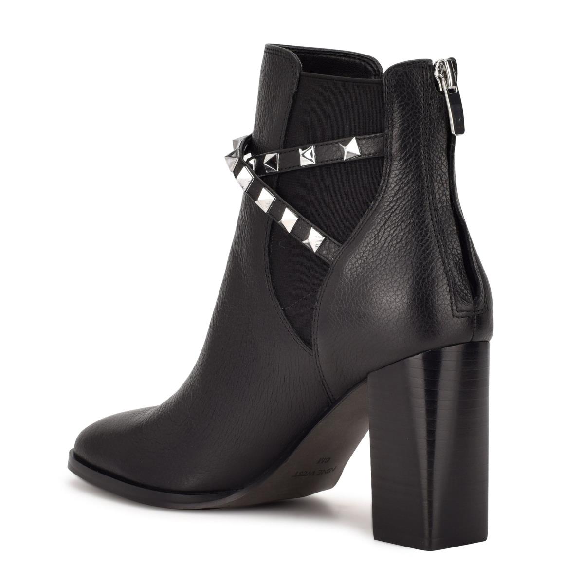 Nine West Donda Hak Laarzen Zwart | 7163GWJYX