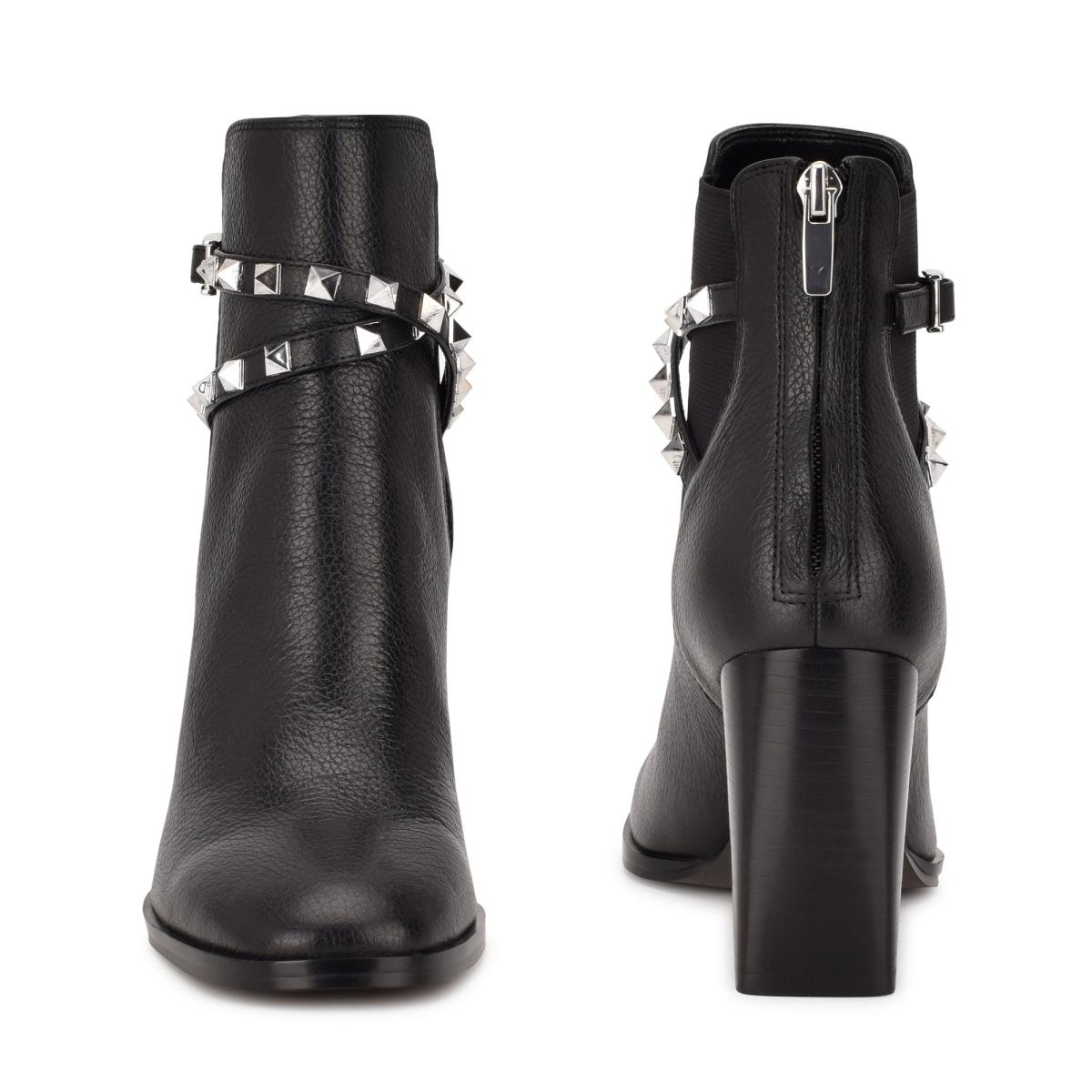 Nine West Donda Hak Laarzen Zwart | 7163GWJYX