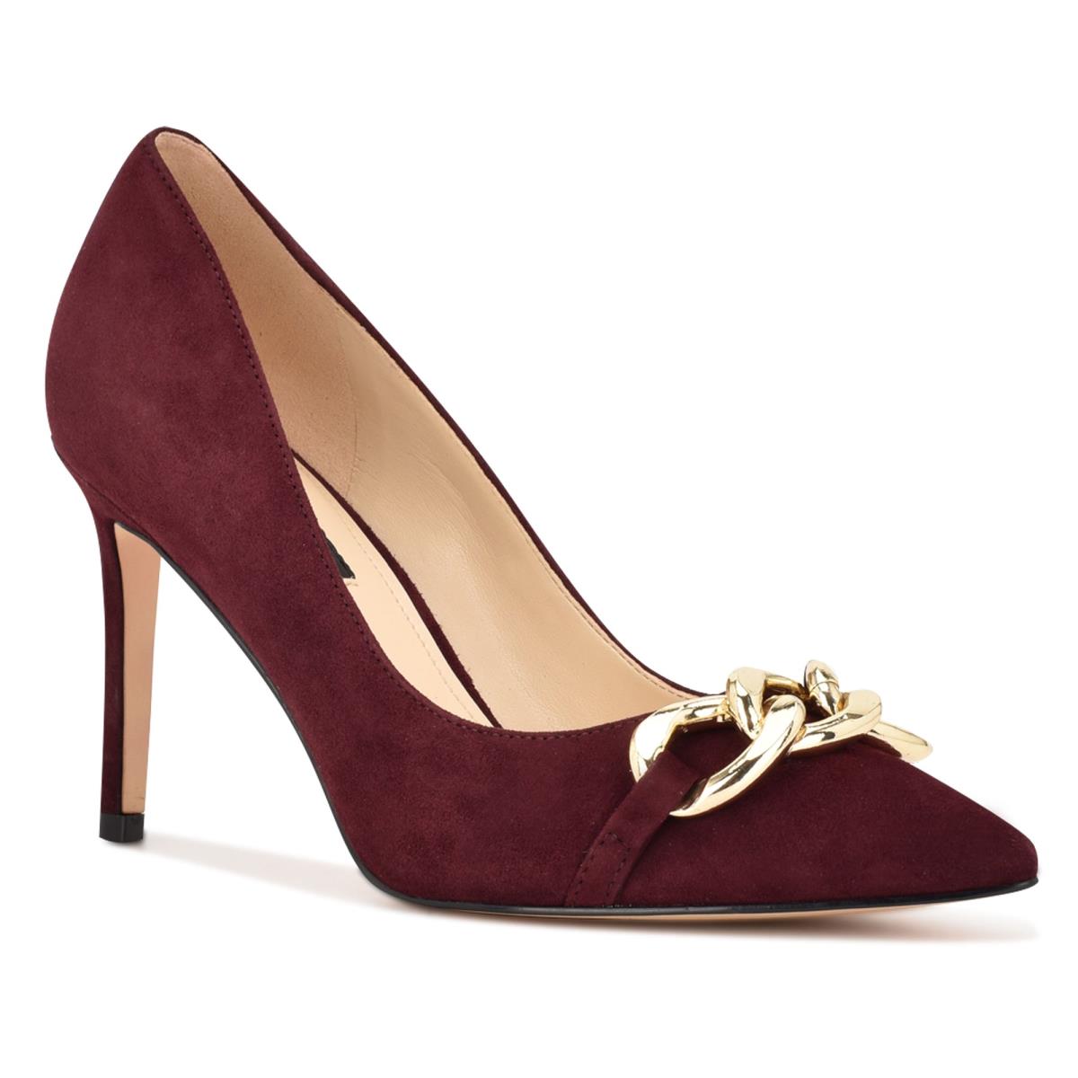 Nine West Ezzie Pointy Neus Pumps Bordeaux | 3681THJKD