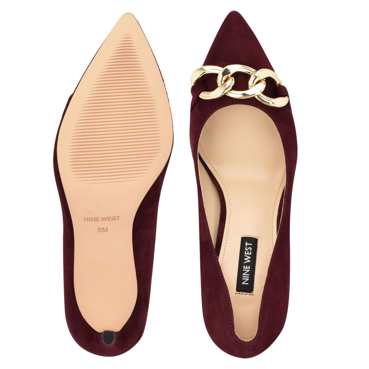 Nine West Ezzie Pointy Neus Pumps Bordeaux | 3681THJKD