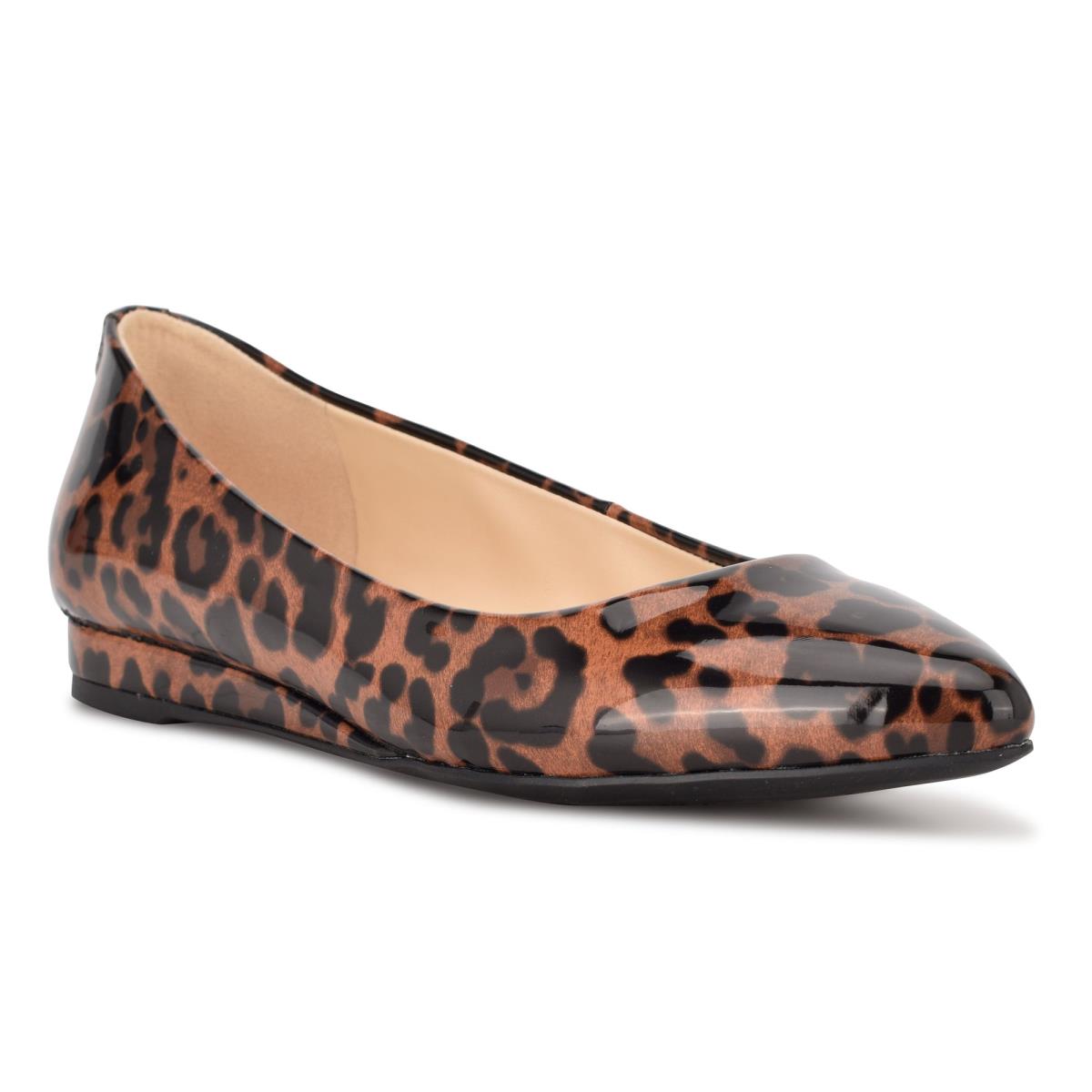 Nine West Ferdi 9x9 Pointy Neus Ballerina Slangenprint | 6793HPMSQ