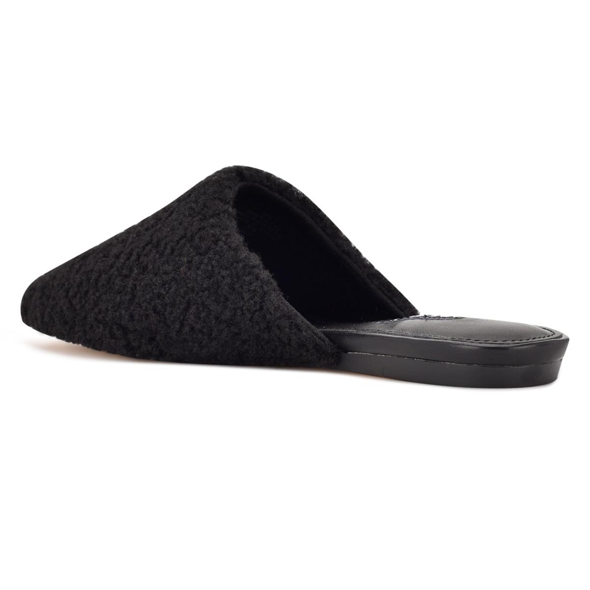 Nine West Furzy Pointy Neus Mules Zwart | 3426COSQD