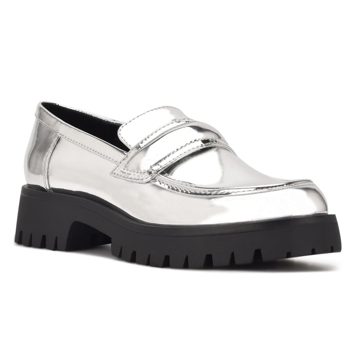 Nine West Garren Lug Sole Loafers Zilver | 0342ENXRC